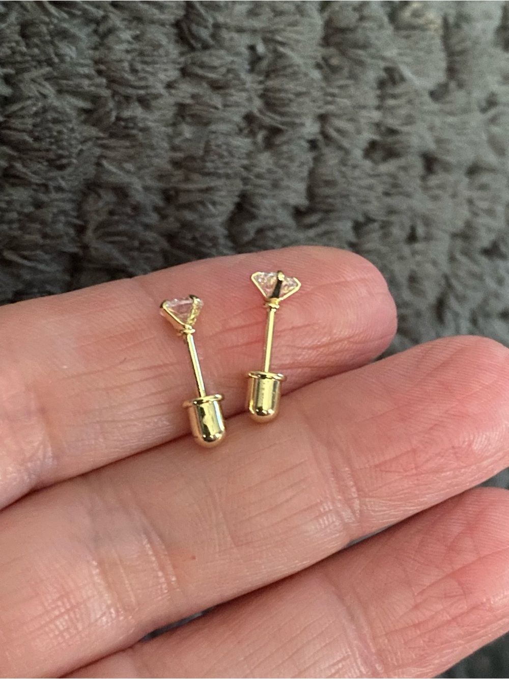 Gold plated stud earrings